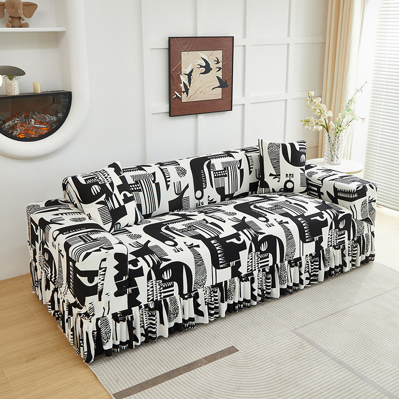 Refresh Any Sofa Instantly! No-Slip Ruffled Stretch Slipcover