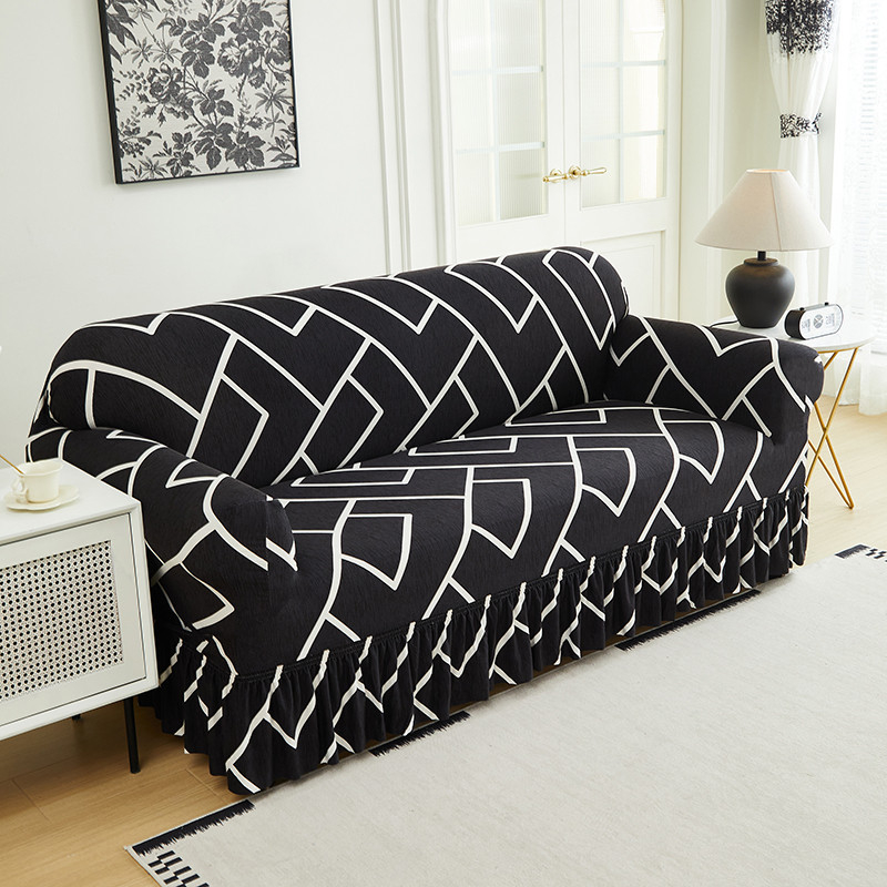 Refresh Any Sofa Instantly! No-Slip Ruffled Stretch Slipcover