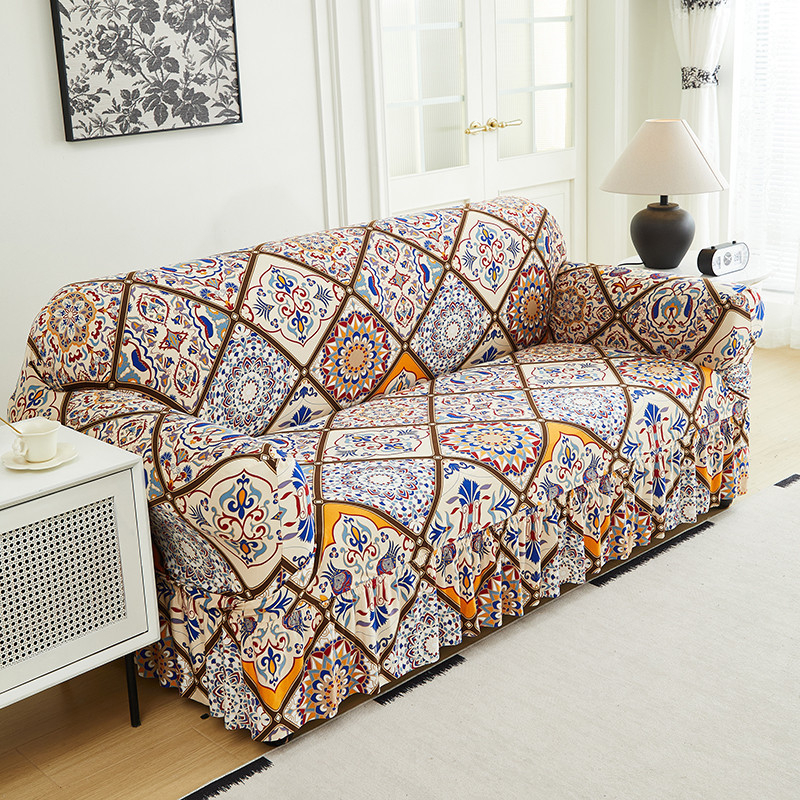 Refresh Any Sofa Instantly! No-Slip Ruffled Stretch Slipcover