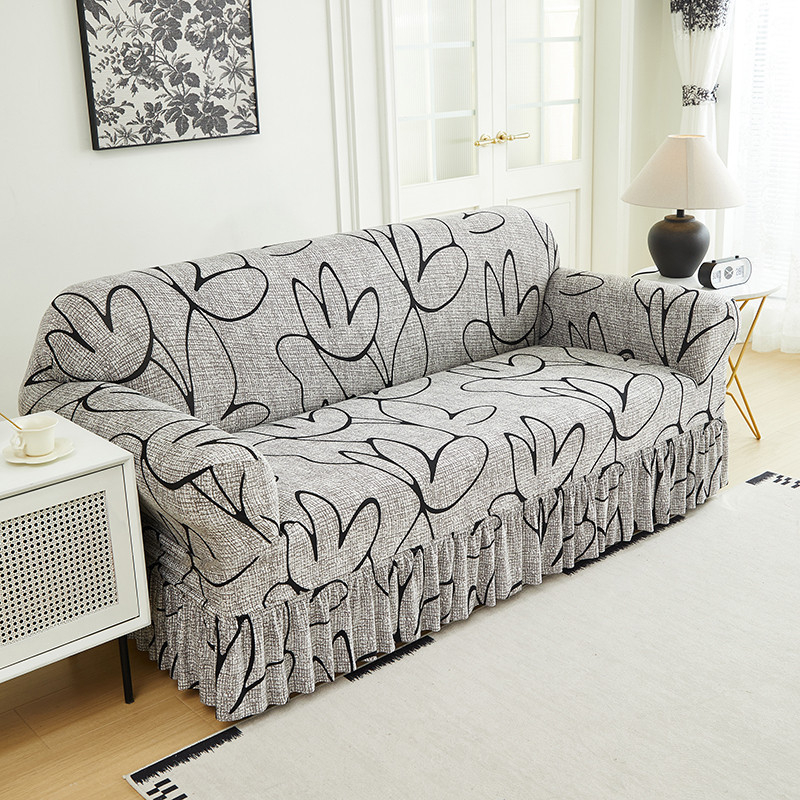 Refresh Any Sofa Instantly! No-Slip Ruffled Stretch Slipcover