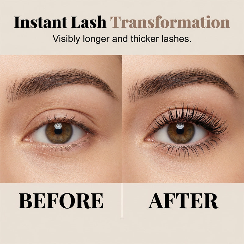 Fiber Mascara – Lengthening & Curling, 24H Waterproof, Smudge-Proof
