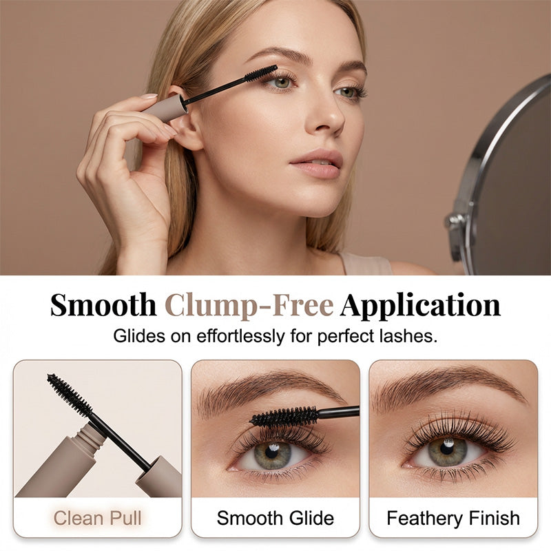 Fiber Mascara – Lengthening & Curling, 24H Waterproof, Smudge-Proof