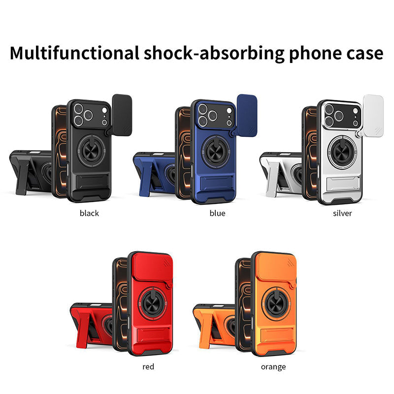Protect Privacy Instantly! 360° Ring Stand Magnetic Phone Case