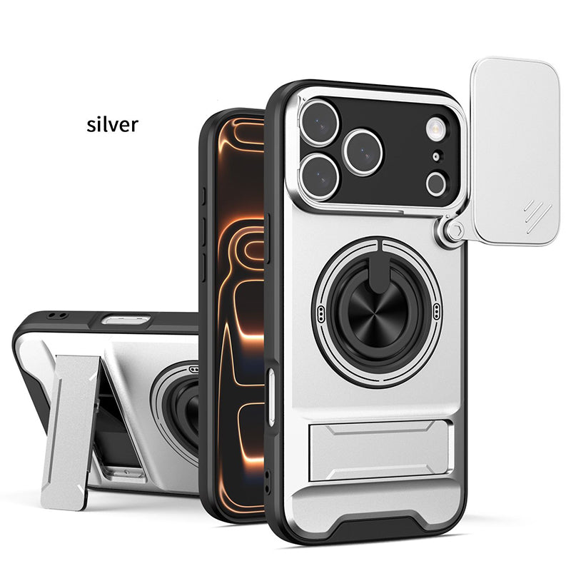 Protect Privacy Instantly! 360° Ring Stand Magnetic Phone Case