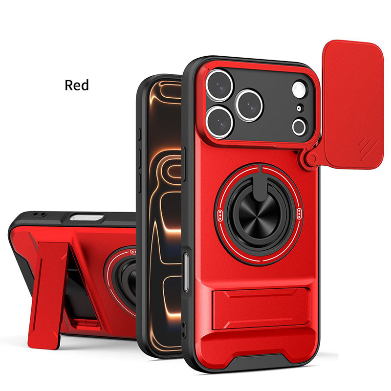 Protect Privacy Instantly! 360° Ring Stand Magnetic Phone Case