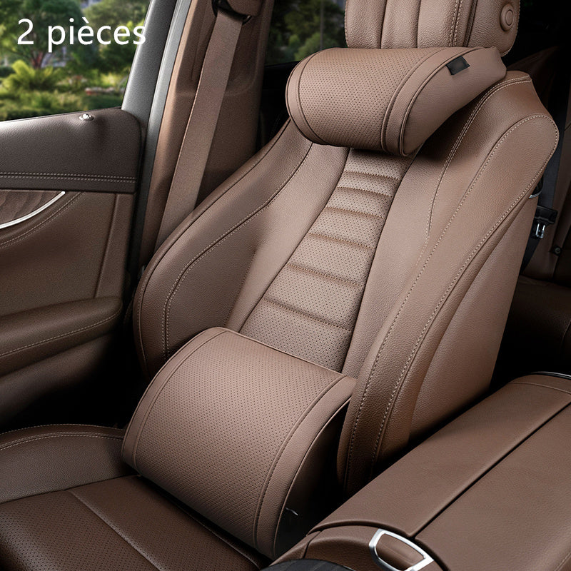 🚗Ergonomic Headrest and Lumbar Support Set for Car Seats