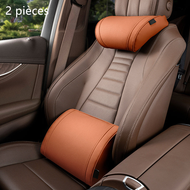 🚗Ergonomic Headrest and Lumbar Support Set for Car Seats