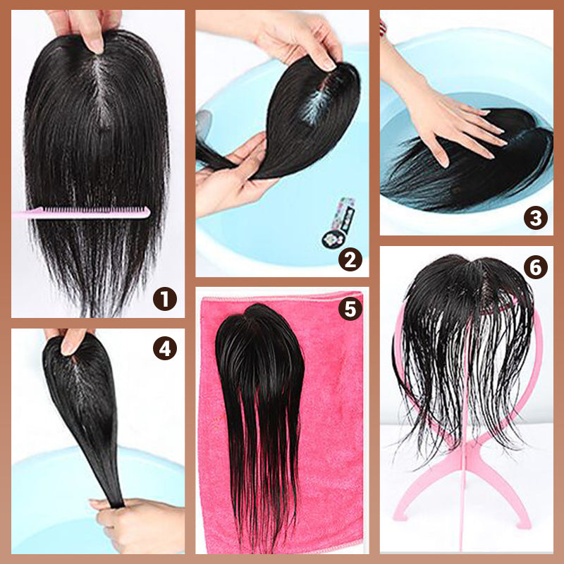 Clip-In Hair Topper – Realistic Scalp & Secure Fit