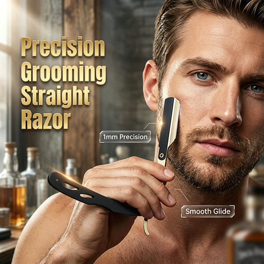 Foldable Straight Razor – 270° Pivot & Ergonomic Precision