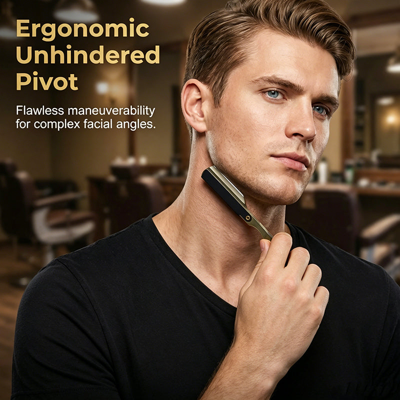 Foldable Straight Razor – 270° Pivot & Ergonomic Precision