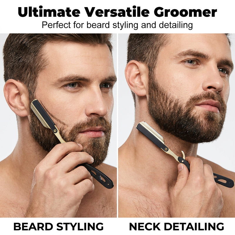 Foldable Straight Razor – 270° Pivot & Ergonomic Precision