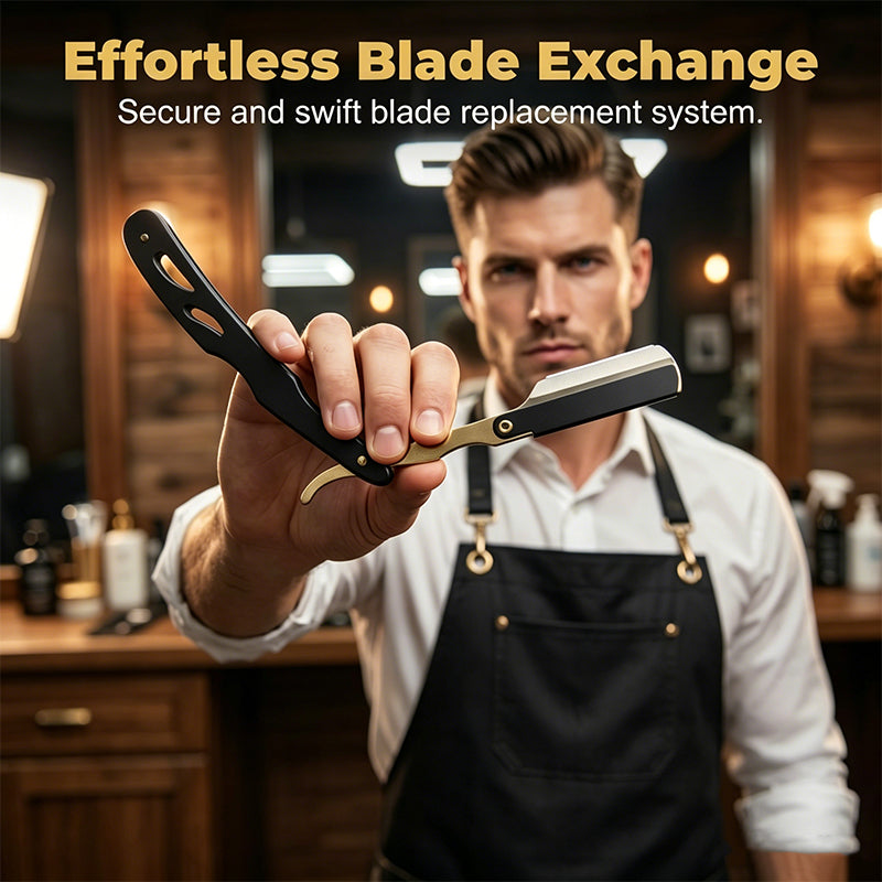 Foldable Straight Razor – 270° Pivot & Ergonomic Precision