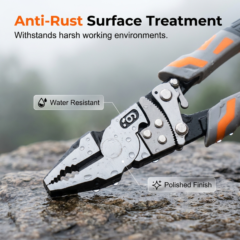 Cut Wire Effortlessly! Self-Locking Ratchet Lineman's Pliers