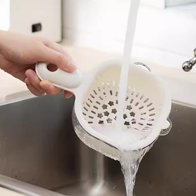 ✨Multi-function Handheld Dual-Layer Draining Basket