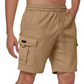 Men's Cargo Shorts – Drawstring Waist, Multi-Pocket & Relaxed Straight Fit