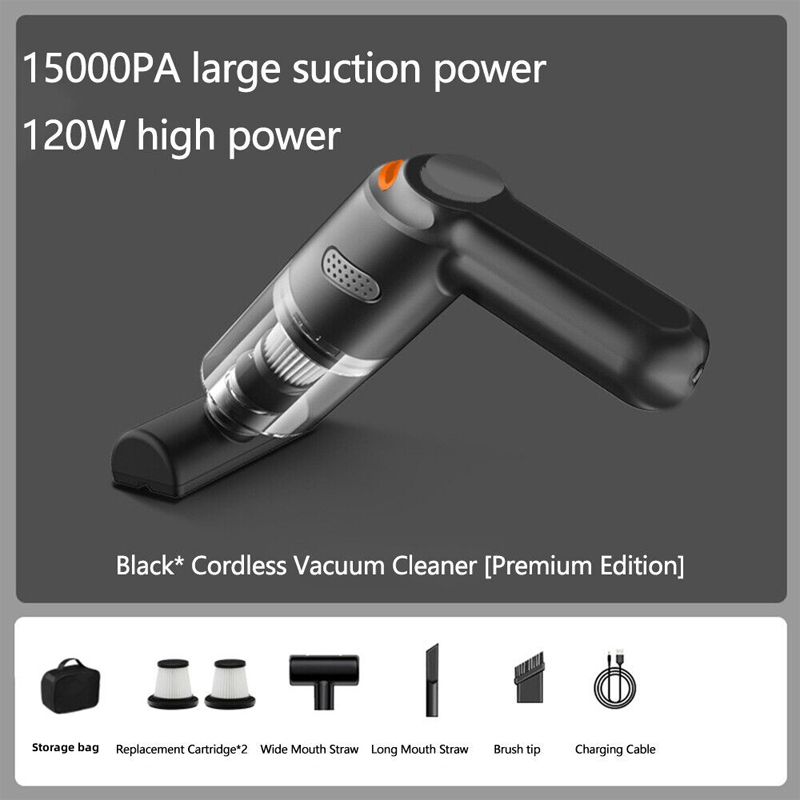 10000Pa Cordless Handheld Vacuum – Washable Filter & Multi-Nozzle Kit