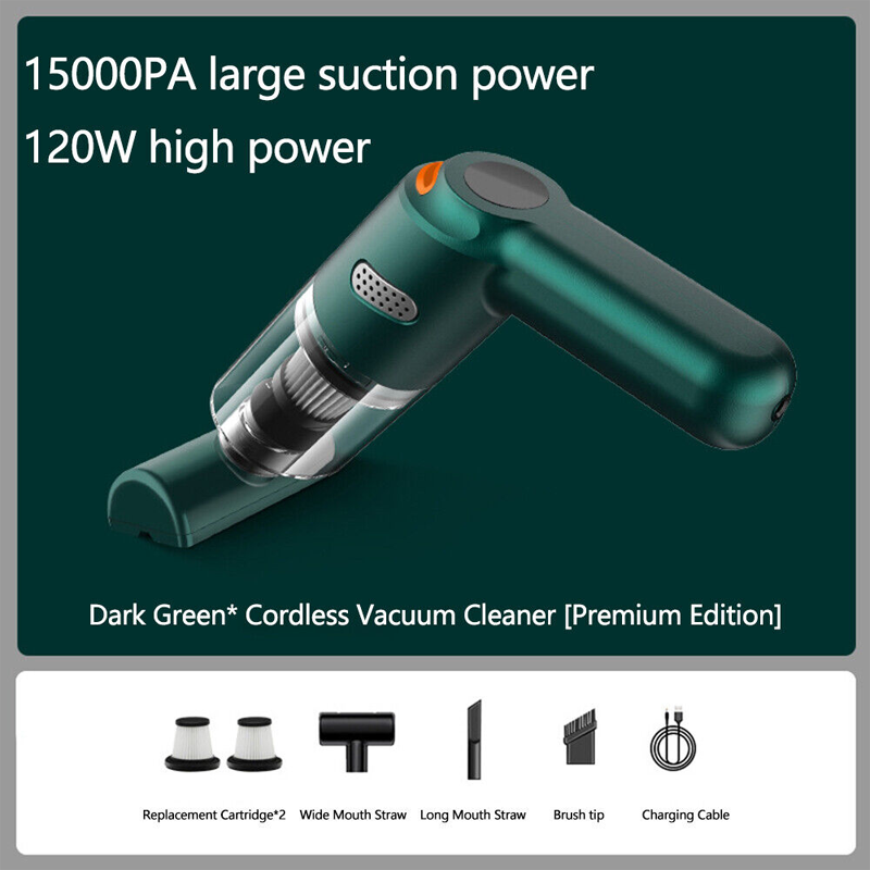 10000Pa Cordless Handheld Vacuum – Washable Filter & Multi-Nozzle Kit