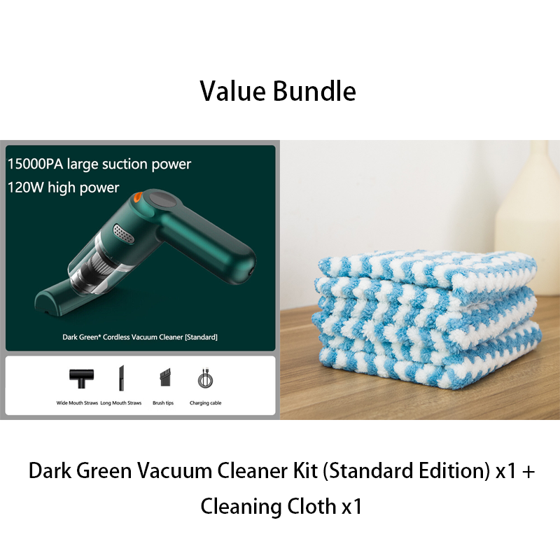 10000Pa Cordless Handheld Vacuum – Washable Filter & Multi-Nozzle Kit
