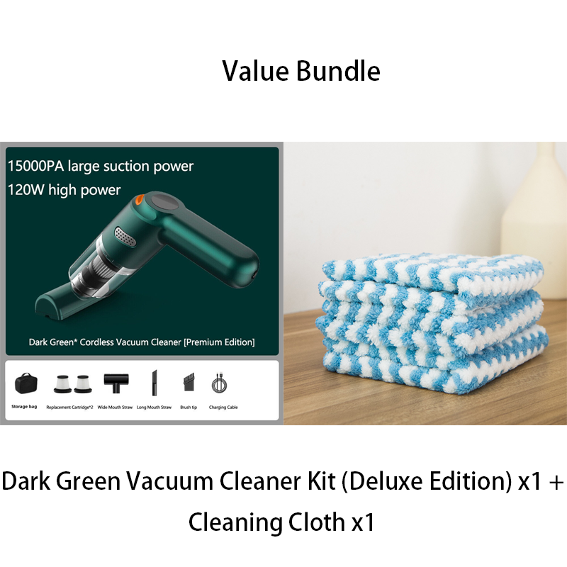 10000Pa Cordless Handheld Vacuum – Washable Filter & Multi-Nozzle Kit