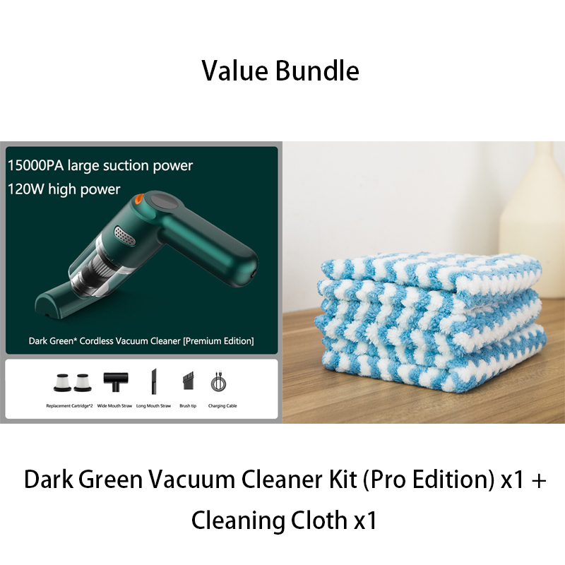 10000Pa Cordless Handheld Vacuum – Washable Filter & Multi-Nozzle Kit