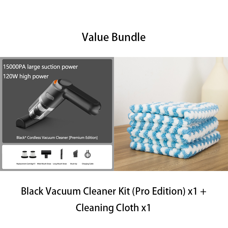 10000Pa Cordless Handheld Vacuum – Washable Filter & Multi-Nozzle Kit