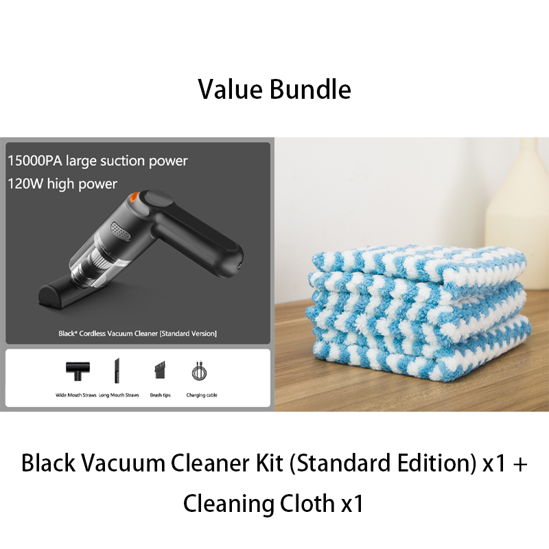 10000Pa Cordless Handheld Vacuum – Washable Filter & Multi-Nozzle Kit