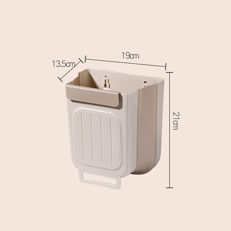 Save Space Instantly! No-Drill Hanging Collapsible Trash Can