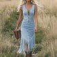 Western Fringe Dress – Flowing Hem & Slim Fit Silhouette