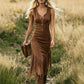 Western Fringe Dress – Flowing Hem & Slim Fit Silhouette