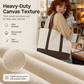 Large Canvas Tote Bag with Zipper and Front Pocket