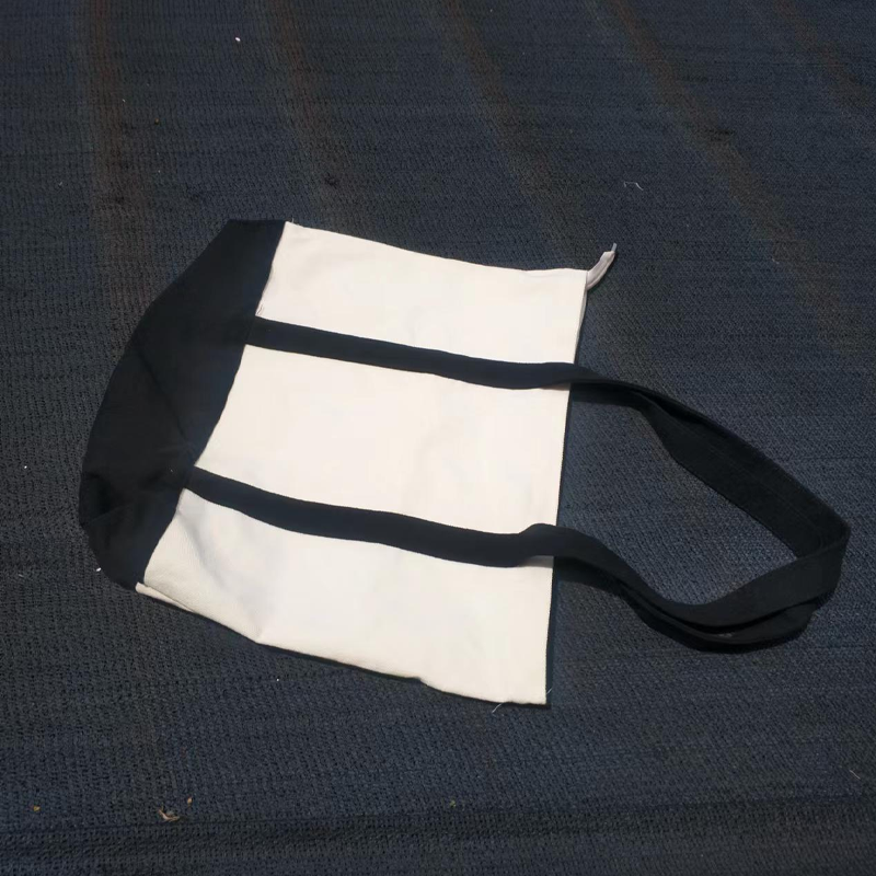 Large Canvas Tote Bag with Zipper and Front Pocket