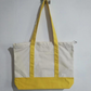 Large Canvas Tote Bag with Zipper and Front Pocket