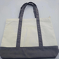 Large Canvas Tote Bag with Zipper and Front Pocket