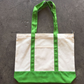 Large Canvas Tote Bag with Zipper and Front Pocket