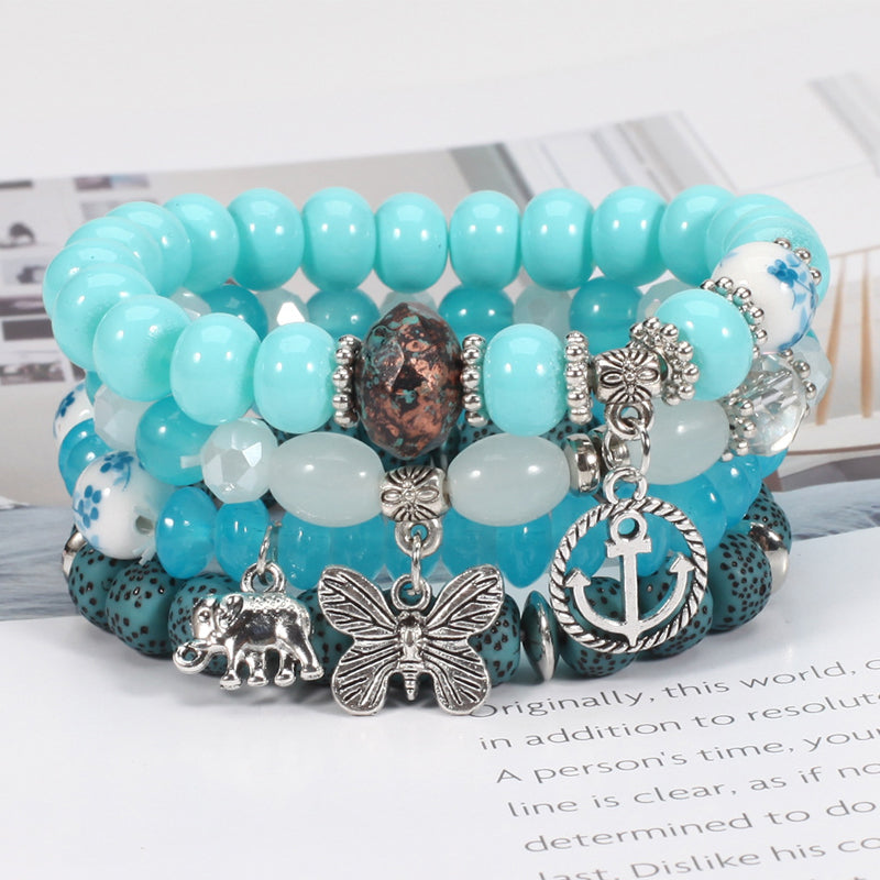 4-Piece Bohemian Beaded Bracelet Set