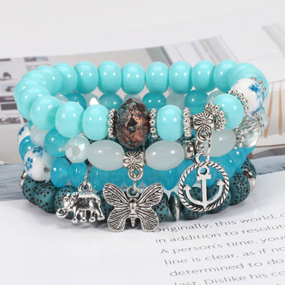 4-Piece Bohemian Beaded Bracelet Set