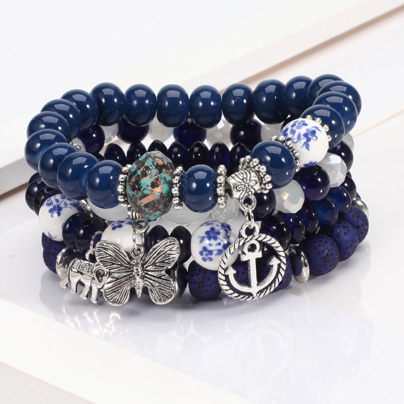4-Piece Bohemian Beaded Bracelet Set