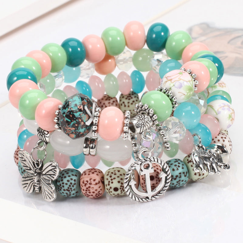 4-Piece Bohemian Beaded Bracelet Set
