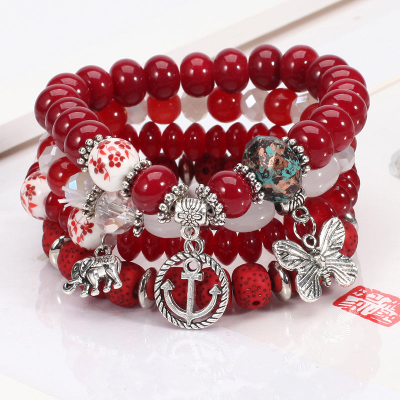 4-Piece Bohemian Beaded Bracelet Set