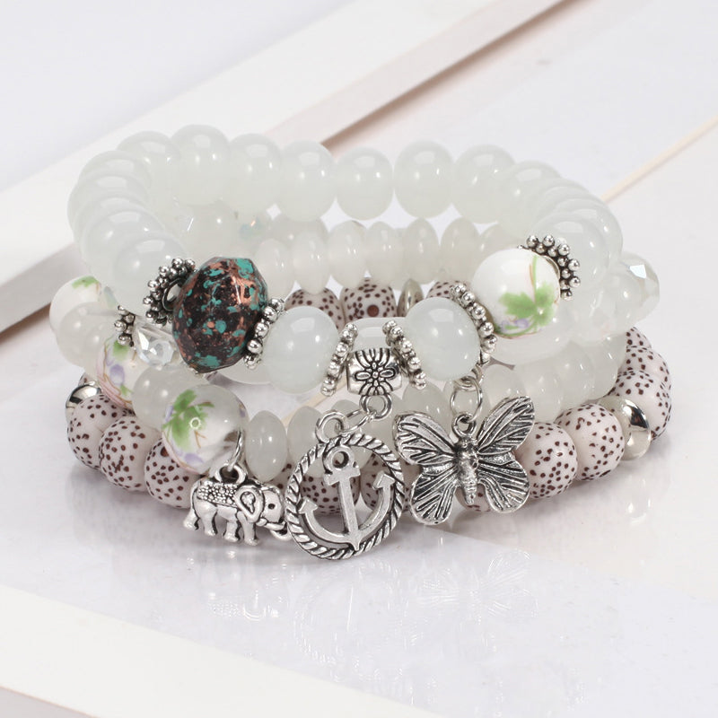 4-Piece Bohemian Beaded Bracelet Set