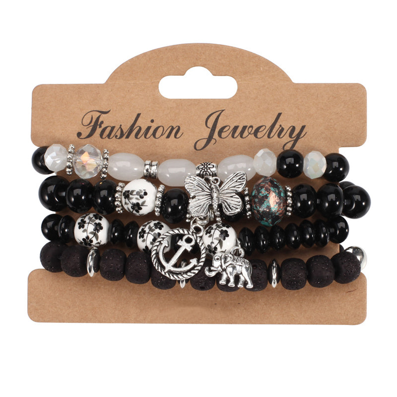 4-Piece Bohemian Beaded Bracelet Set