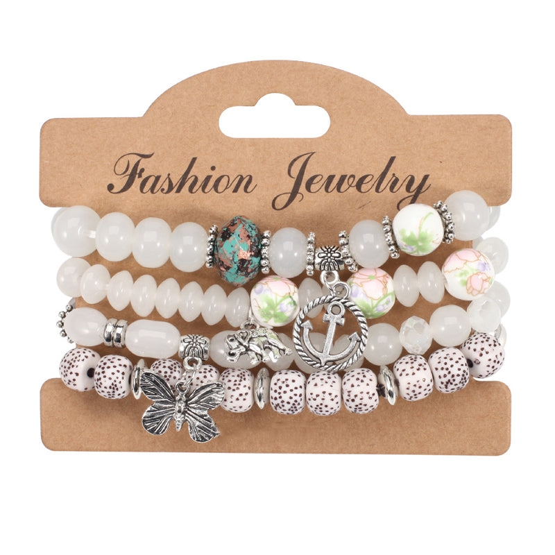 4-Piece Bohemian Beaded Bracelet Set