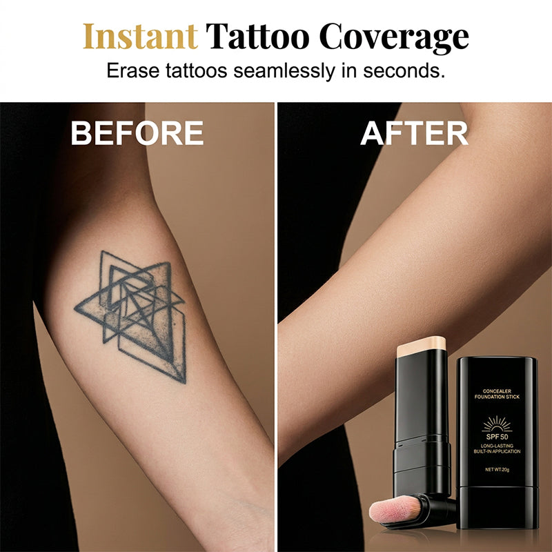 High-Coverage Waterproof Concealer Stick – Tattoo & Imperfection Coverage