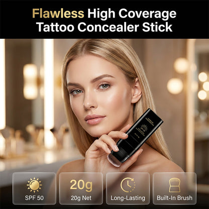 High-Coverage Waterproof Concealer Stick – Tattoo & Imperfection Coverage