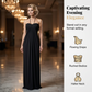 Halter Neck Ruched Maxi Dress & Cardigan Set