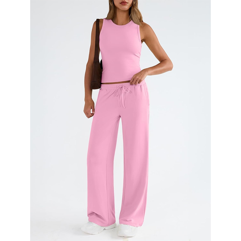 Two-Piece Lounge Set – Flowy Wide-Leg & High-Waist