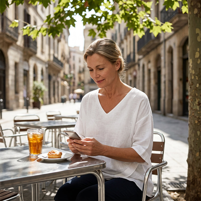 Relaxed V-Neck Top – Irregular Hem & Breathable