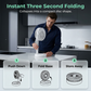 Collapsible Telescopic Fan – 4 Speeds, Ultra-Quiet & USB Rechargeable