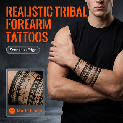 Realistic Tribal Sleeve Tattoo – Waterproof & Painless