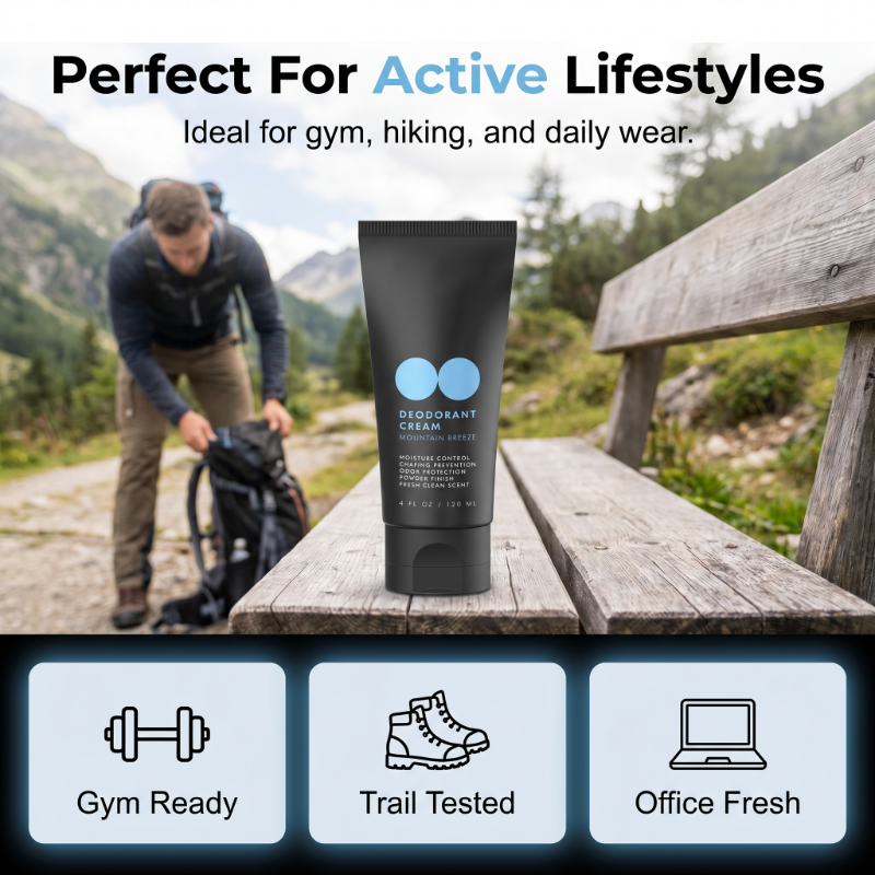 Quick-Dry Deodorant Cream – Talc-Free & Chafe Protection Formula
